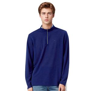 콜핑 남성 스트라이프 에리 배색 등산 긴팔 반집업 티셔츠 2401TK482M