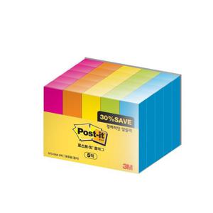 3M 플래그 분류용 종이 670-5AN-5 알뜰팩 50X15mm 5팩 바인더메모지 분류메모지 접착메모지 접착메모지 플