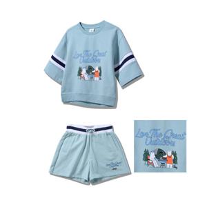 [지프키즈]25신상 여아키즈  캠핑곰 칠부티 반바지셋업 KQ2TSF25