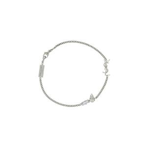 생로랑 오피움 참 브레이슬릿 메탈 앤 라인스톤 옥시다이즈드 실버 692489-Y1526-8368