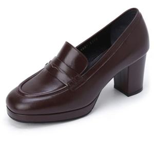 금강제화 르느와르 여성 RENPUC4801K4 7cm 가보시 로퍼 힐 여성구두 와인