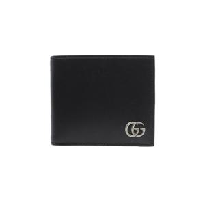 구찌 GG 마몽 스무스 레더 반지갑 블랙 실버 428726 0YK0N 1000