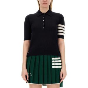 Thom Browne 4 바 버튼 디테일 반소매 폴로 셔츠 FKP053AY1014 415 TP940318614
