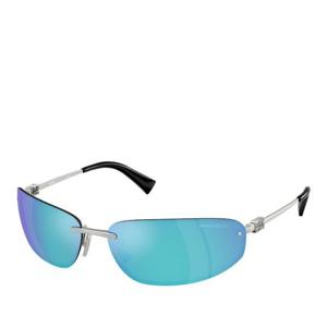 미우미우 림리스 프레임 블루 미러 렌즈 선글라스 MUA50S 1BC10