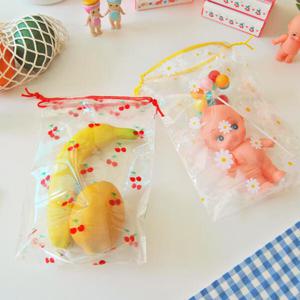 아트박스/올패턴 투명 비닐 체리 데이지 조리개 파우치(2종)