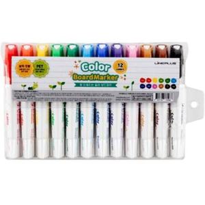 라인플러스 잘지워지는 칼라 보드마카 12색세트 삼각
