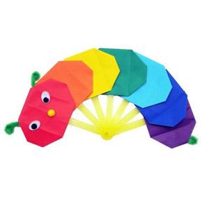 아트박스/오피스큐 애벌레무지개부채 감성