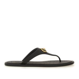 베르사체 골드 엠블럼 블랙 통 샌들 1016248 1A109831B00V