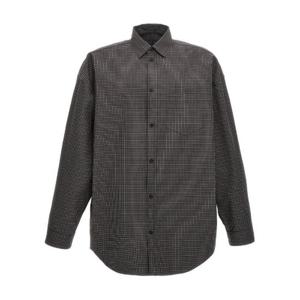 Balenciaga 체크 오버사이즈 셔츠 794462TQM13 1269 TP934671000