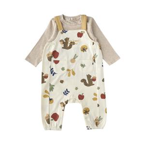 [밍크뮤]SC선물포장(베이지)포레스트로미SET우주복 (35A1360002)2025가을겨울 신생아 백일 외출우주복 A