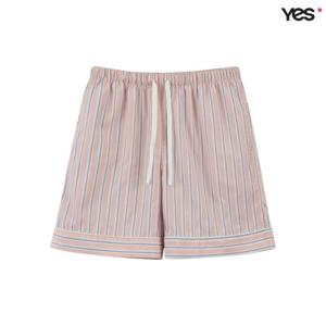 [예스]스트라이프 라이트핑크 여성 5부 이지웨어 하의 YSWEB451