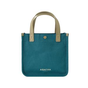 [아가타] 배색 스퀘어 토트백(AGT204-525_DGN)