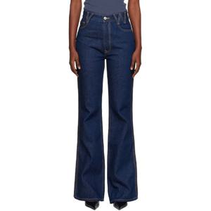 25 FW 비비안웨스트우드 여성 네이비 레이 5포켓 데님 진 251314F069006