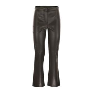 에스막스마라 블랙 인조 가죽 플레어 팬츠 2529786013600 002