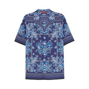 구찌 반팔 셔츠 794907 Z7ARC4023 NAVY ROYAL BLUE MC