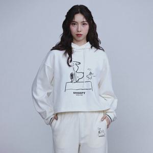[클라이드앤]여성 스누피 후드 양면 티셔츠FODTS971F_JK