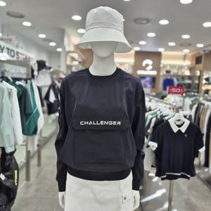 [챌린저]여성 앞포켓 장식 라운드 우븐탑 블랙_CHE1WWT5512BK_IC