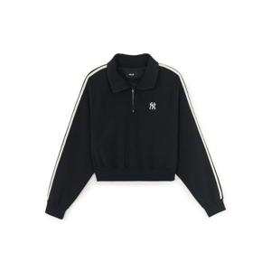 MLB  (3FMTV1354-50BKS) 여성 스포티브 컬시브 반집업 맨투맨