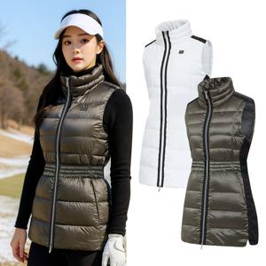 비티알 여성 겨울 구스폴 발열안감 골프 롱패딩 자켓 BSC751QV2W