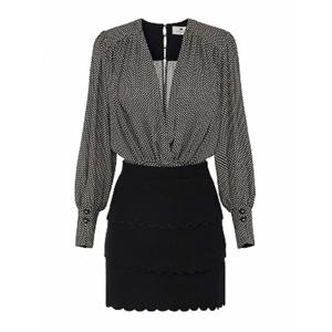 [ELISABETTA FRANCHI] 라프리마 여성 니 Length 비스코스 원피스 AB85652E2685 블랙 /8