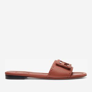 펜디 바게트 가죽 오픈 토 플랫 샌들 8R8136 AQY2F1STQ