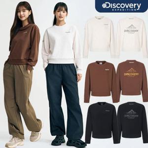 디스커버리 25FW 가을 신상 여성 마운틴 백그래픽 맨투맨 티셔츠/소로나웜/체온유지/세미오버핏 DWMT42054