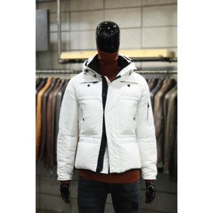 [빠니깔레]MARIO경량오리털 후드숏푸퍼 아이보리다운점퍼 m-hcjp65iv