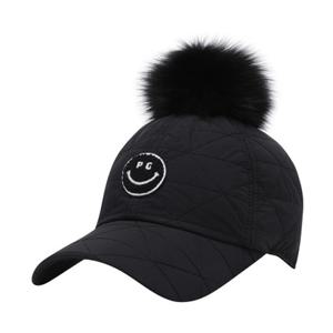 [파리게이츠] (521E4CP004)여성 부클 스마일 폼폼이 퀼팅 볼캡