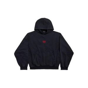 발렌시아가 후드 티셔츠 767877 TTVJ28483 Black