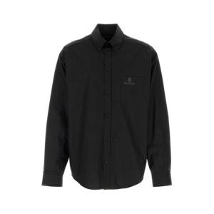 발렌시아가 폴로 티셔츠 839219TRM28 1000 Black