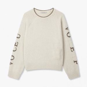 보브  (7155450007) 울 블렌드 레터링 니트 풀오버