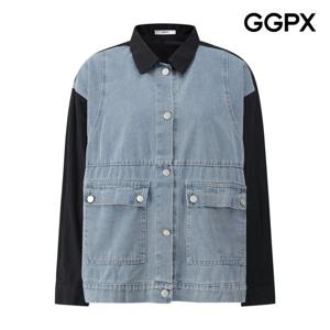 GGPX  컬러 배색 데님 자켓 (GP9JK024F)