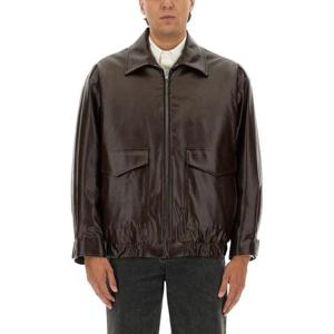 MM6 메종마르지엘라 가죽 자켓 SH0AM0065 M35465144 BROWN