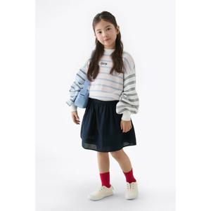 스트라이프 벌룬 슬리브 스웨터 T42F6WWO450GT1