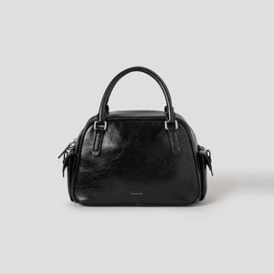 [빈폴ACC] 쥬니 라운드형 탑지퍼 토트백 - 블랙 (BE59D3M025)