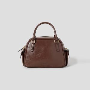 [빈폴ACC] 쥬니 라운드형 탑지퍼 토트백 - 브라운 (BE59D3M02D)