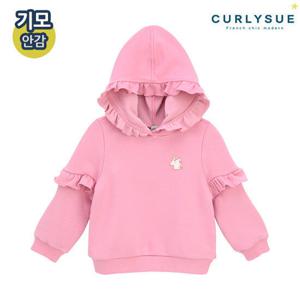 [CURLYSUE][컬리수] 블루밍 프릴후드티셔츠(기모) CNW1GATS01