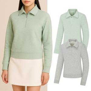 콜핑 여성 다이마루 경량 등산 긴팔 집업 카라 티셔츠 KSC458VT3W