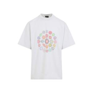 발렌시아가 반팔 티셔츠 764235TTVH4 9012 GREY