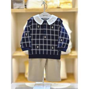 아가방 세이브존02 네이비 체크자가드상하세트 02s723005