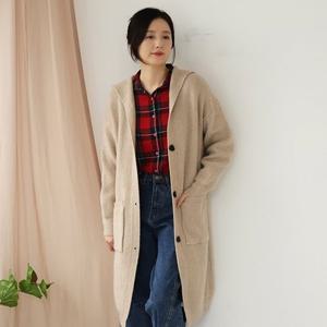 [웬디즈갤러리]마유 후드 롱 가디건 /루즈핏 체형커버 데일리 TCD104