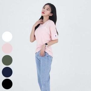 남녀공용 빅사이즈미시옷 307J670S 반팔티 로고 아미