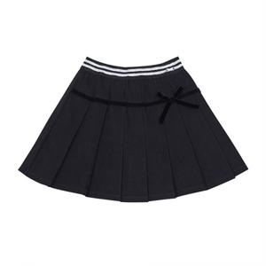 [티파니(정상)]BK 리본 장식 주름 SK(T45KAS010)