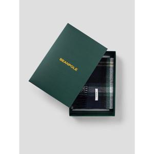 [빈폴ACC] 캐시혼방 체크 양면 머플러 - 네이비 (BE5X84M03R)