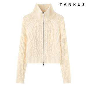 [탱커스] 하이넥 케이블 투웨이 집업 가디건 (TX4CD007L0)