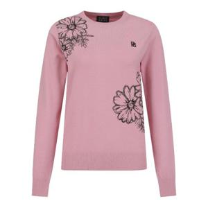 M 파리게이츠골프긴팔티 NQC 521D1SR202_PK 여성 플라워 프린트 라운드 스웨터