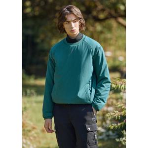 [챌린저]남성 스트레치우븐 라운드넥 패딩 우븐탑 그린_CHD4MWT4