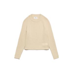 아미 여성 로고 패치 아이보리 니트 FKS024 KN0031 185