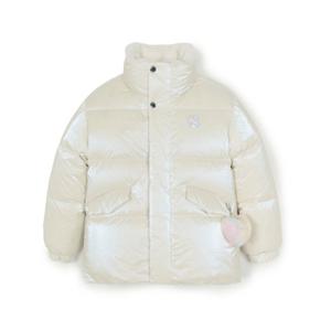 MLB키즈  프리즘 하트키링 글로시 숏 덕다운CL (7FDJB105650IVS)