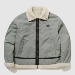 M 엄브로자켓 NQC UP421CPJN2-GKA 리버시블 플리스 우븐 스포티 무스탕 자켓 GREY KHAKI